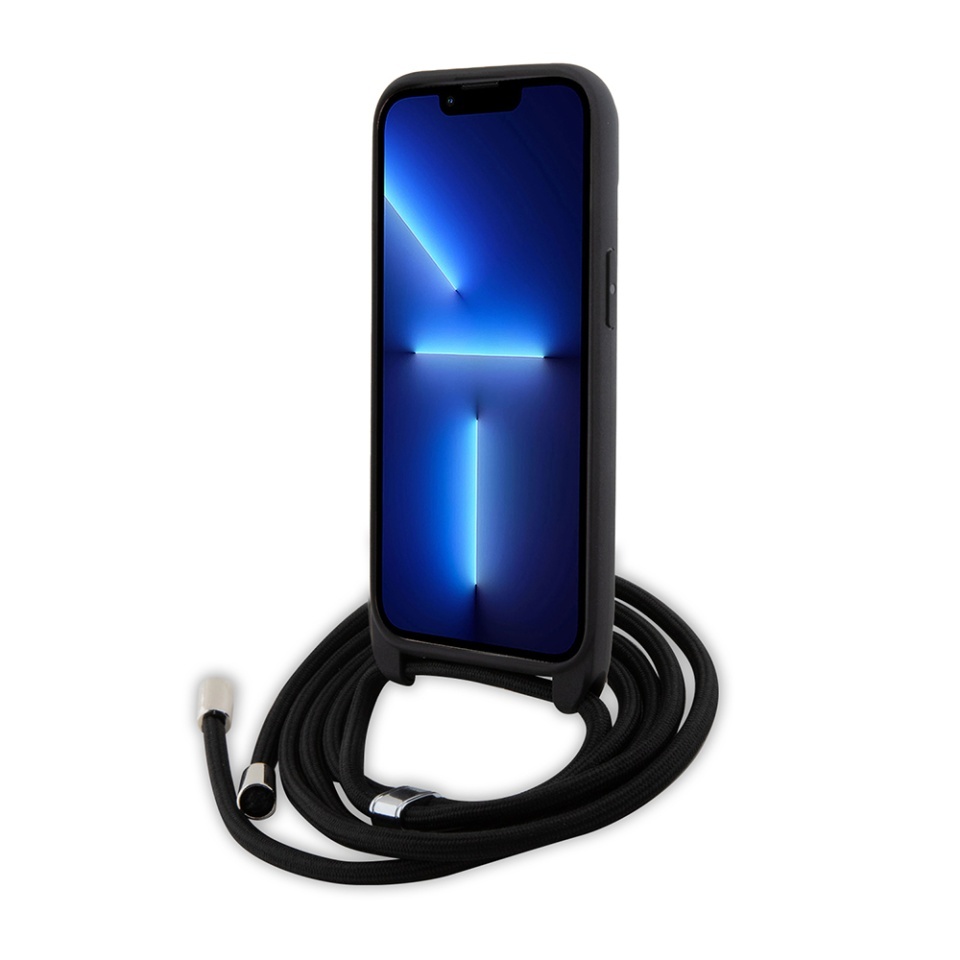 Huse pentru iPhone 15 Plus, Karl Lagerfeld, Saffiano Crossbody, Negru - 3 | YEO