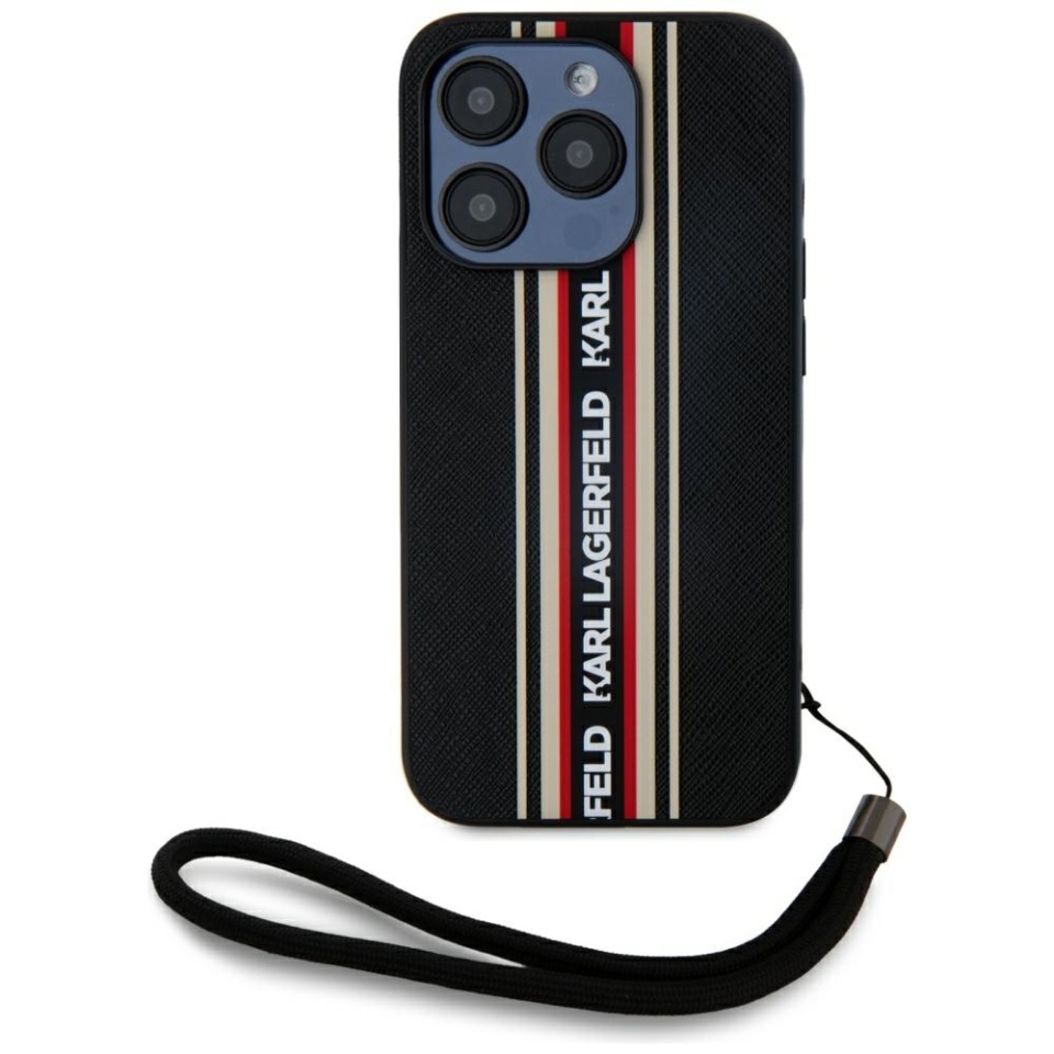 Huse pentru iPhone 15 Pro, Karl Lagerfeld, Saffiano Athleisure, Rosu - 2 | YEO