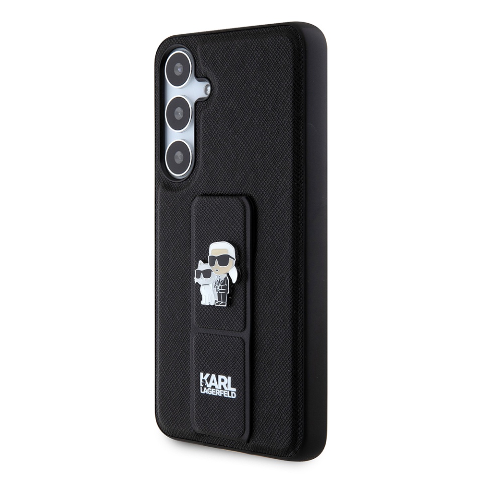 Huse pentru Samsung Galaxy S24 Plus, Karl Lagerfeld, Saffiano Gripstand, Negru - 3 | YEO