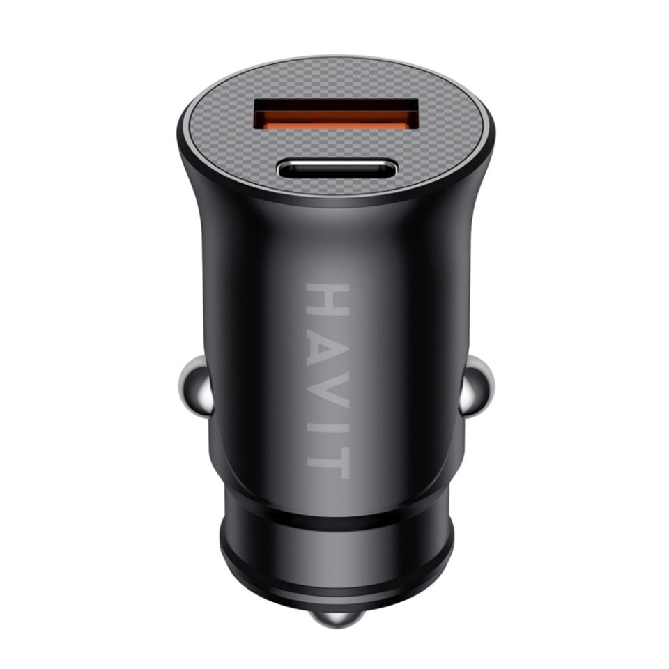Incarcator Auto Fast Charge, USB, Type-C, PD20W, 3A, PC, Havit CC2022, Negru - 3 | YEO