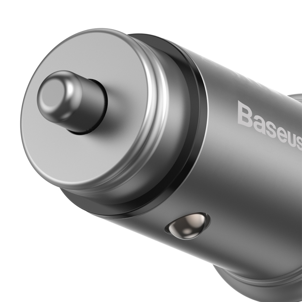Incarcator Auto Rapid Baseus CCALL, 30W, Carcasa Metalica, Argintiu - 1 | YEO