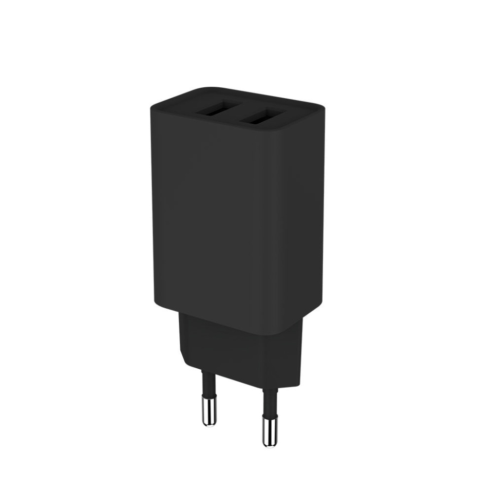 Incarcator Priza cu 2 porturi, ColorWay, Compacta, 2x USB, 10W, 2.1A, Wall Charger CHS015, Negru
