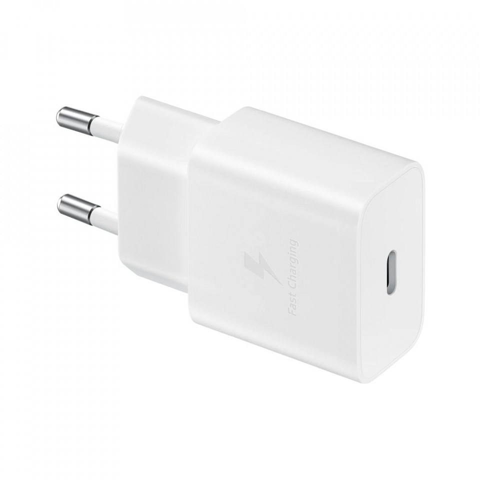 Incarcator priza fast charge 15W, 2A, cu cablu Type-C, Original Samsung - Alb - 1 | YEO