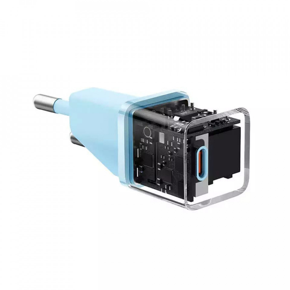 Incarcator Type-C, Fast Charging, GaN, 20W - Baseus (CCGN050103) - Blue - 3 | YEO
