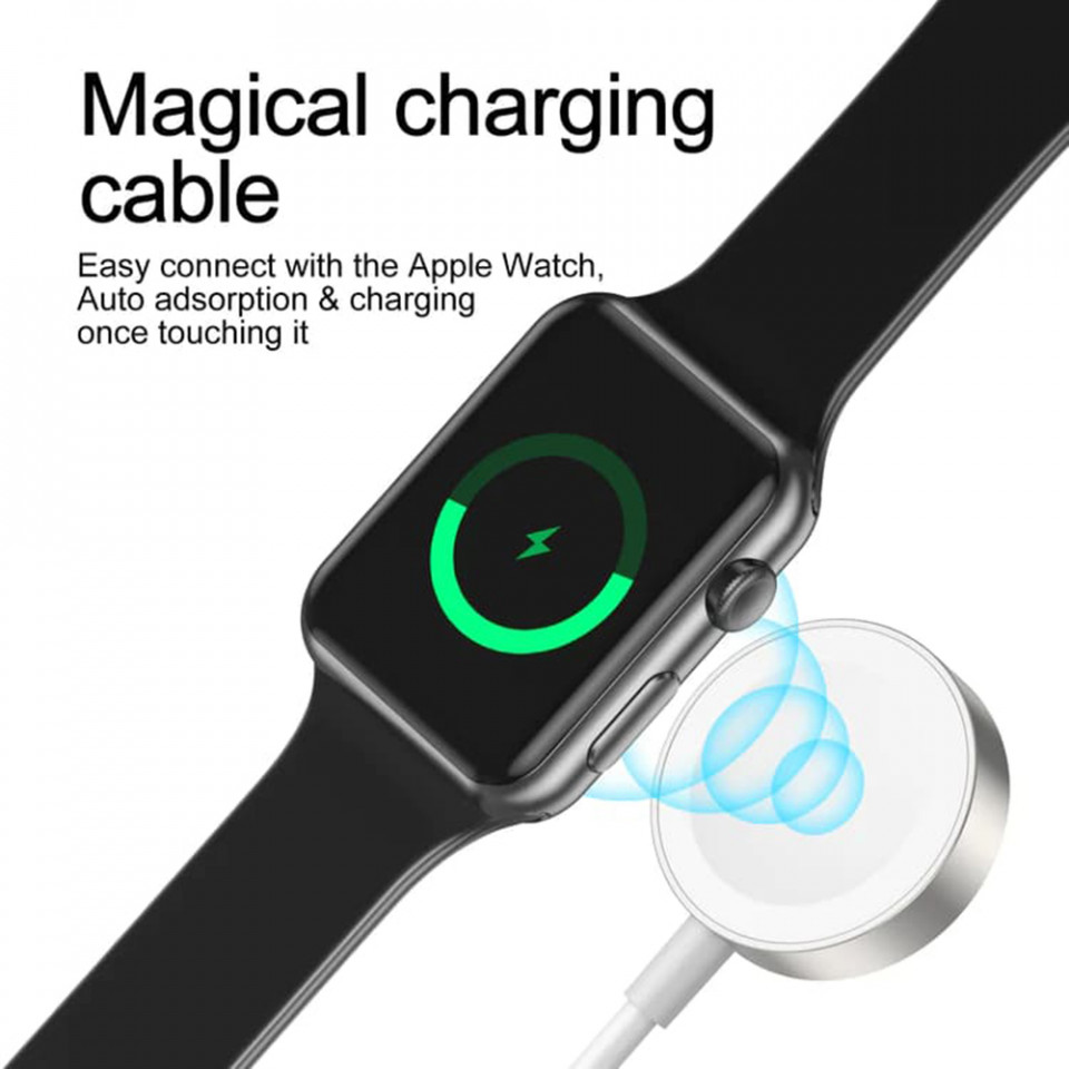 Incarcator Wireless pentru Apple Watch, USB, 2.5W, 0.3m - JoyRoom (S-IW003S) - White - 1 | YEO