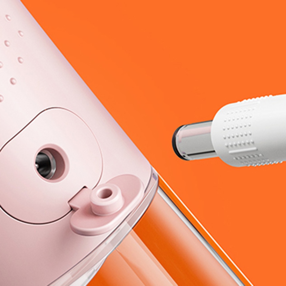 Irigator bucal electric Bitvae ,3 moduri si 5 trepte de intensitate, rezervor 260ml, capete rotative 360°, autonomie 40 zile, rezistent la apa, BVC2, Roz - 2 | YEO