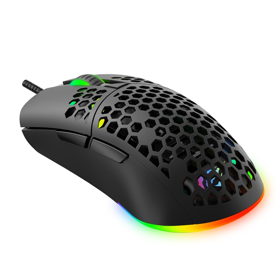 Mouse gaming, honeycomb, 1200–7200 DPI, 1.6m, 5V, Havit MS1036, Alb - 2 | YEO