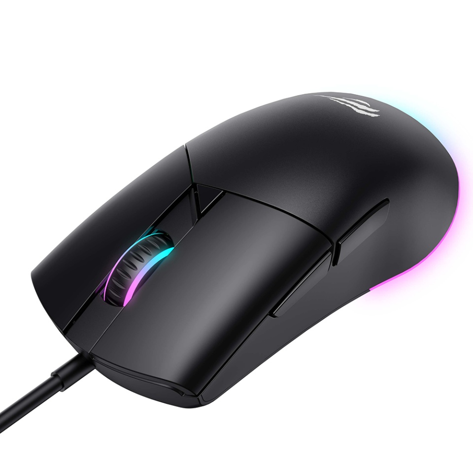 Mouse gaming RGB, 8000 DPI, 1.6m, 5V, Havit MS1038, Negru - 2 | YEO