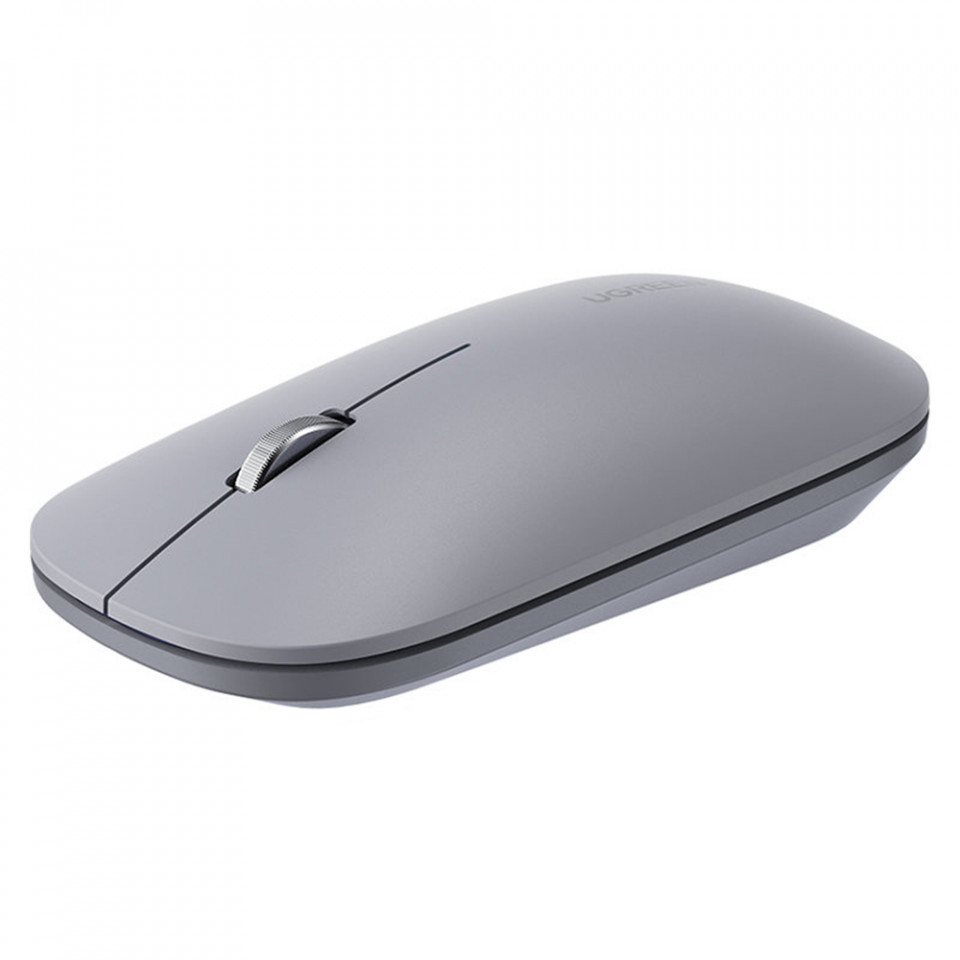 Mouse wireless (90373) design slim, 2 moduri, Dpi ajustabil (1000-4000), Ugreen - Gri