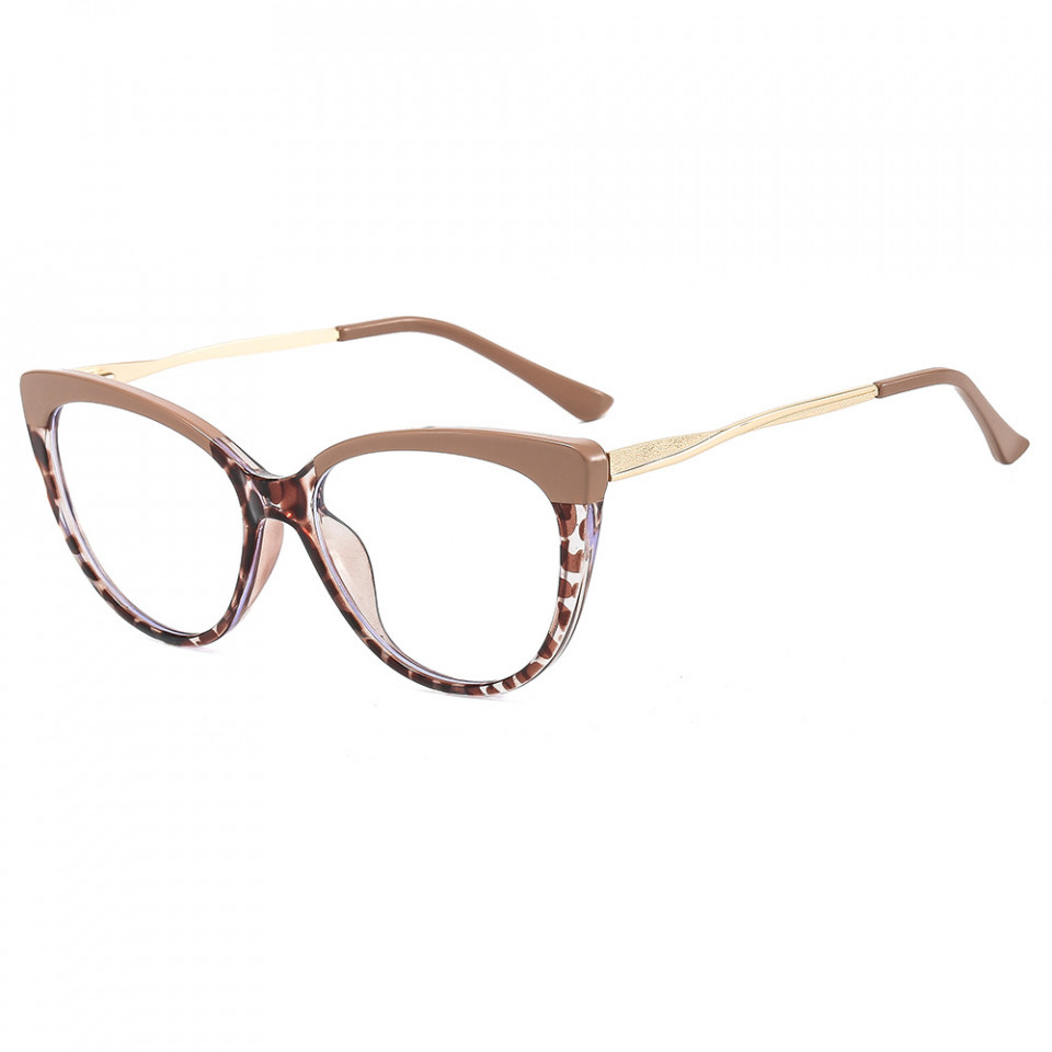 Ochelari calculator dama protectie lumina albastra, Techsuit (F5018-C42) - Nude Leopard