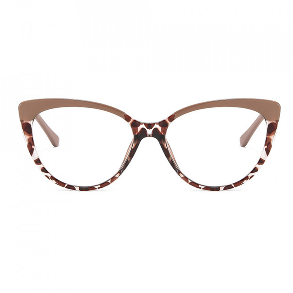 Ochelari calculator dama protectie lumina albastra, Techsuit (F5018-C42) - Nude Leopard - 1 | YEO