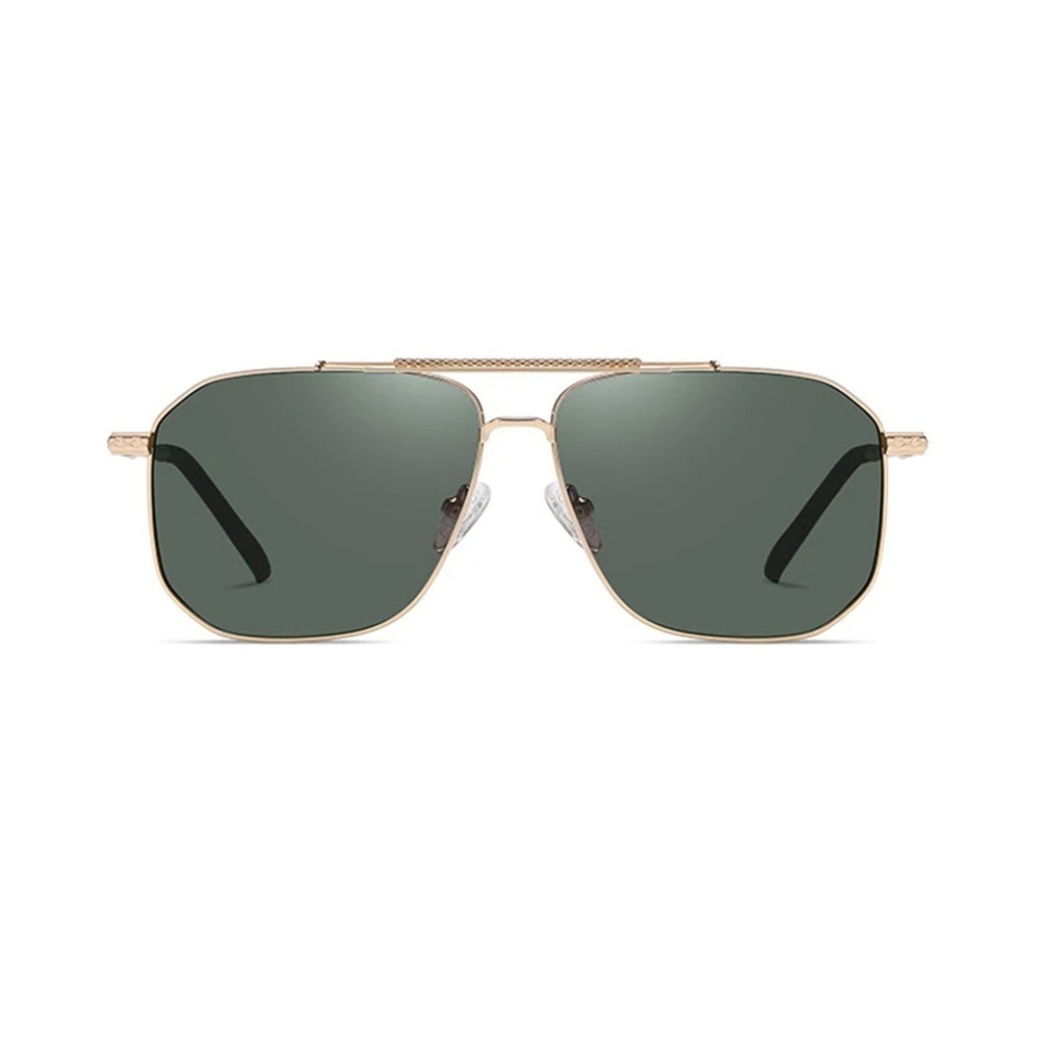 Ochelari de soare barbati, Aviator, Polarizati, Skyddar 8538, Verde;auriu - 1 | YEO