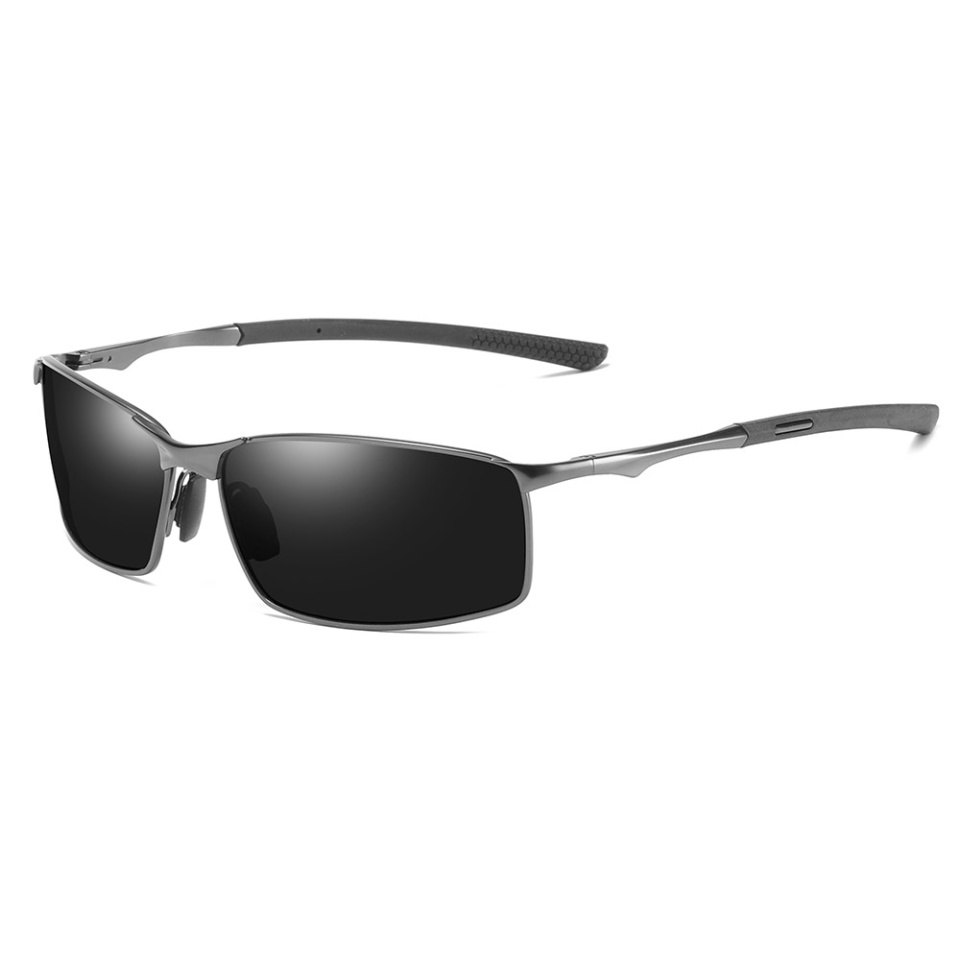 Ochelari de soare barbati, Polarizati, Skyddar 559, Negru;argintiu