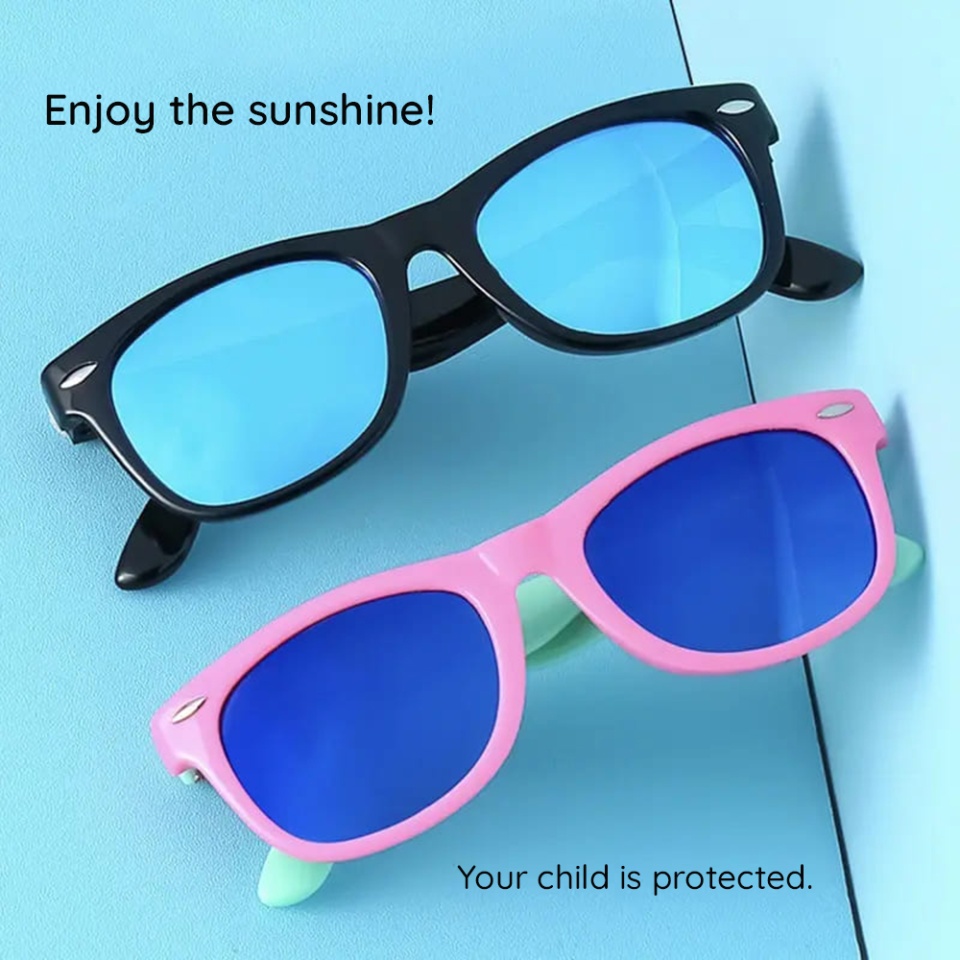 Ochelari de soare copii 3-8 Ani, Protectie UV, Polarizati, Skyddar Kido D802 - Alb Rosu Bleu - 2 | YEO