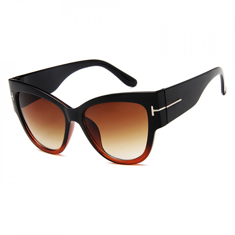 Ochelari de soare dama, Cat Eye, Skyddar Vistta 9778- Negru Maro