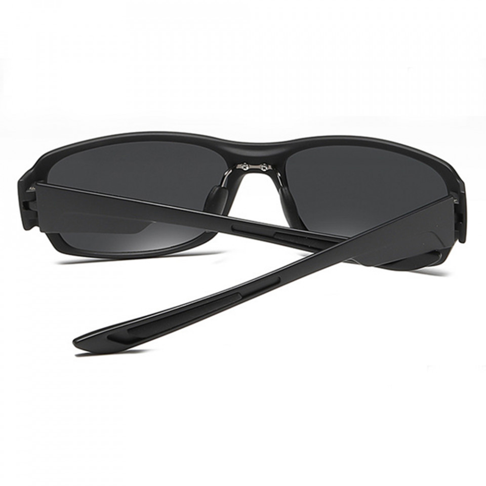 Ochelari soare barbati cu protectie UV (MM108), Techsuit - Matte Black / Gray - 2 | YEO
