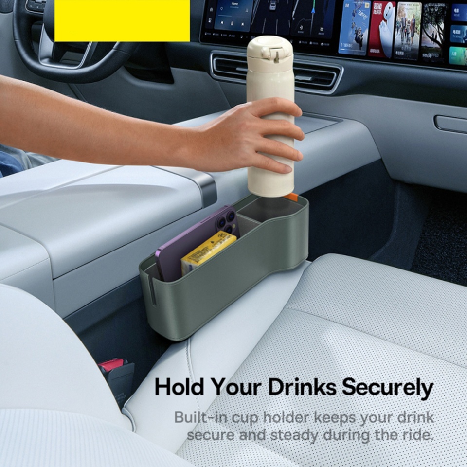 Organizator Auto multiple compartimente, Cup Holder, Baseus - Verde - 3 | YEO