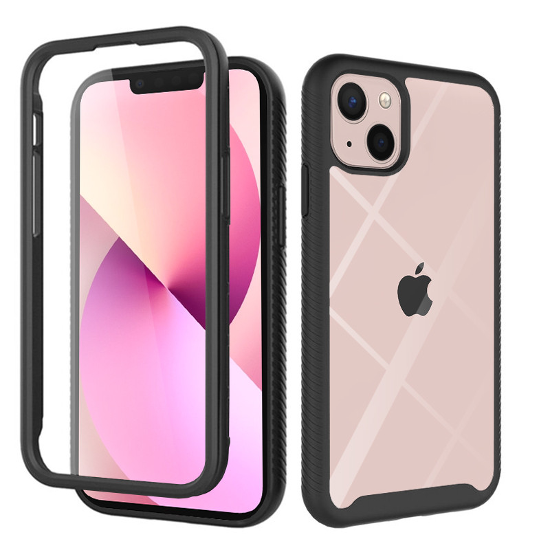 [Pachet 360°] Husa + Folie iPhone 13 mini, Techsuit Defense - Negru