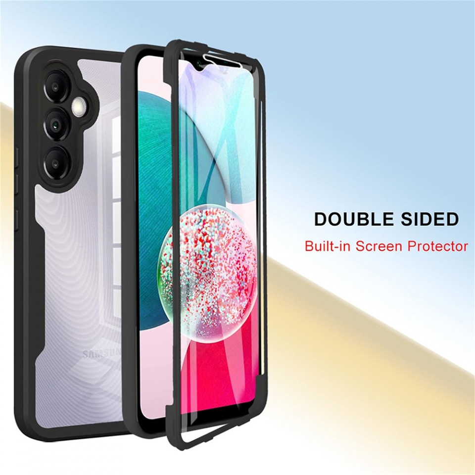 [Pachet 360°] Husa + Folie pentru Samsung Galaxy A14 5G / Galaxy A14 4G, SKDR ColorShield 360° - Mov - 1 | YEO