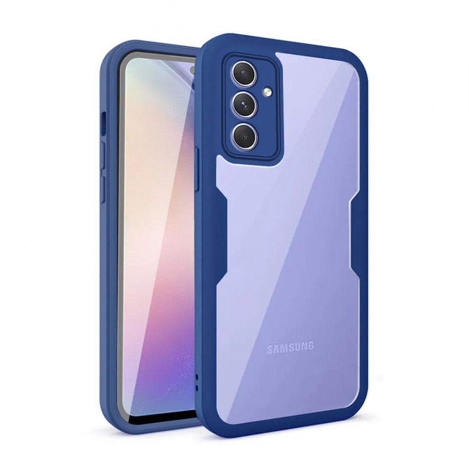 [Pachet 360°] Husa + Folie pentru Samsung Galaxy A54, SKDR ColorShield 360° - Albastru