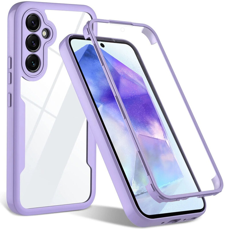 [Pachet 360°] Husa + Folie Samsung Galaxy A36 5G, SKDR ColorShield 360° - Mov