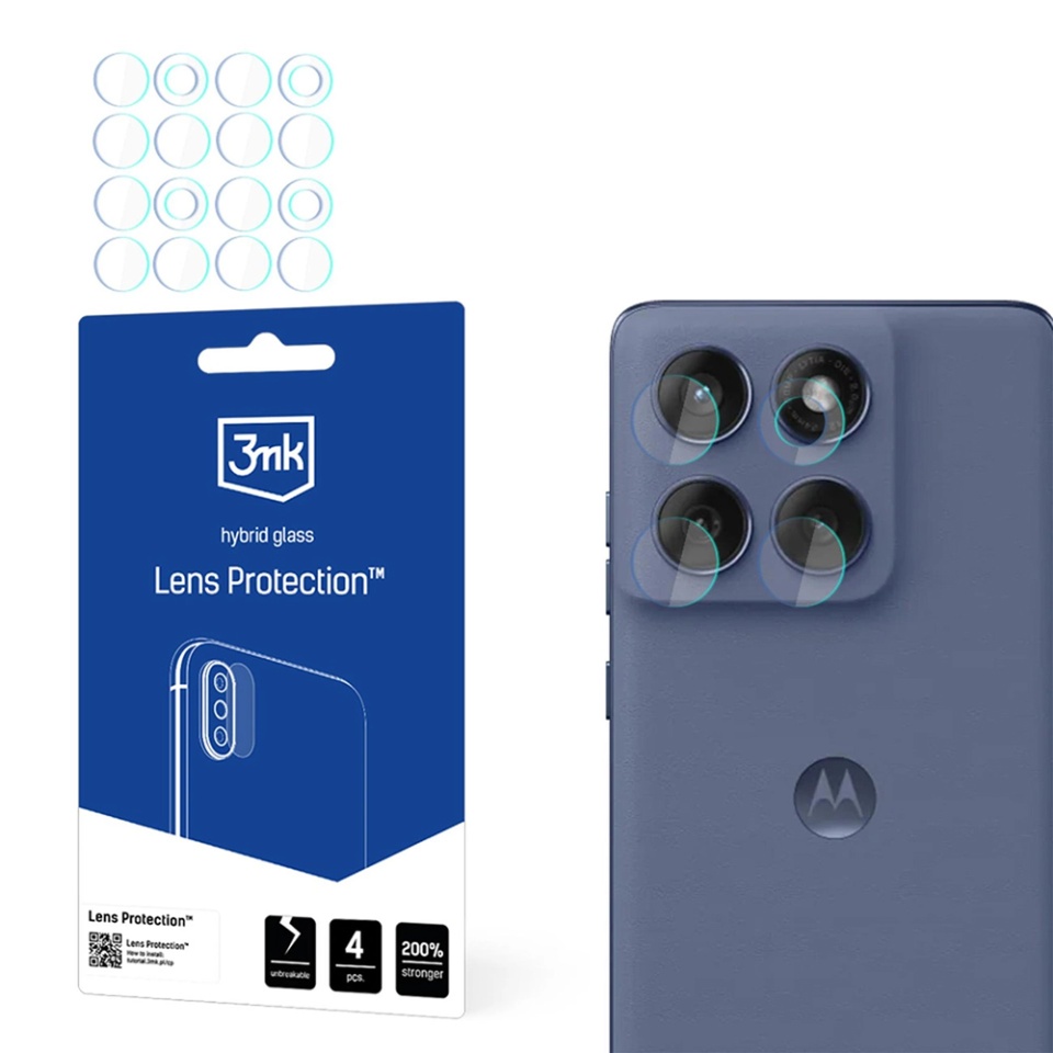 [Pachet 4x] Folie camera pentru Motorola Edge 60 Fusion, 3mk Lens Protection, Transparenta