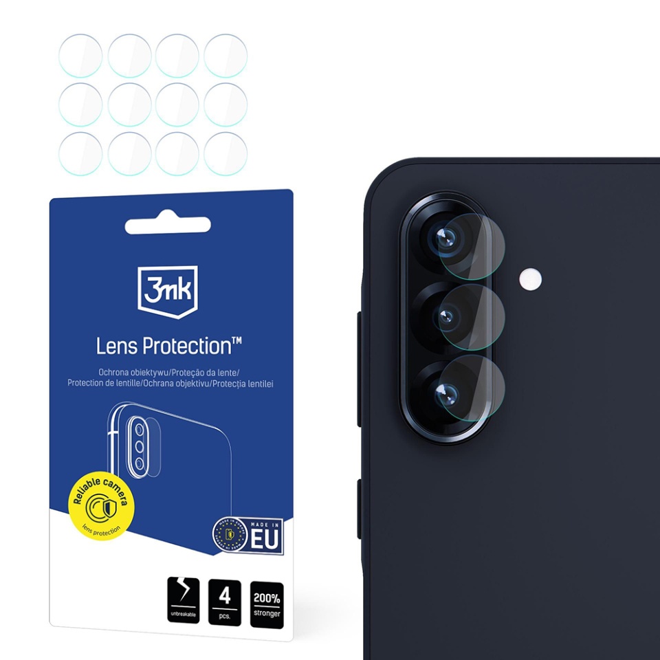 [Pachet 4x] Folie camera pentru Samsung Galaxy A26 5G, 3mk Lens Protection, Transparenta