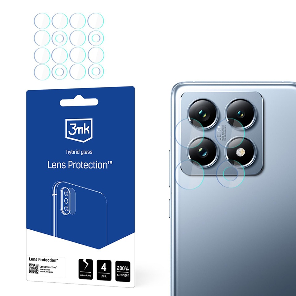[Pachet 4x] Folie camera pentru Xiaomi 14T / 14T Pro, 3mk Lens Protection, Transparenta