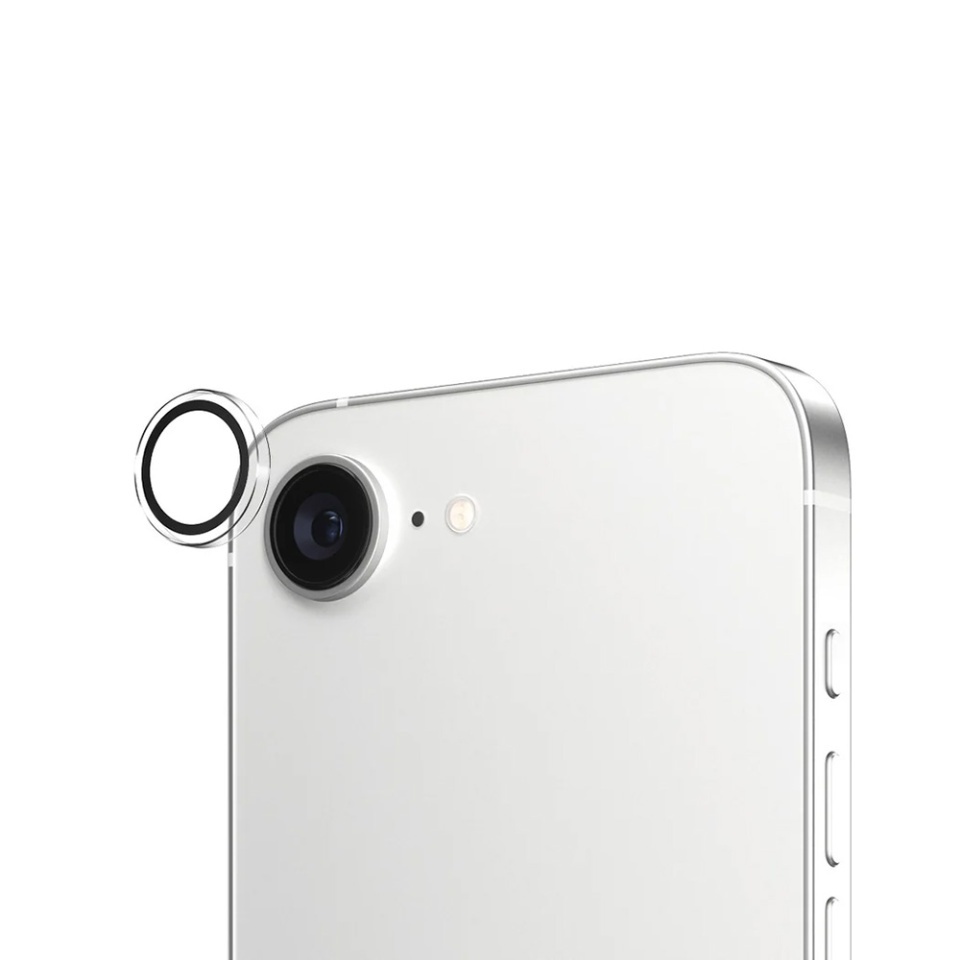 Protectie Camera pentru iPhone 16e, Hoops PanzerGlass®, cu Separare Optica, Sticla Securizata, Anti-Zgarieturi si Anti-Reflexie, Transparenta - 1 | YEO