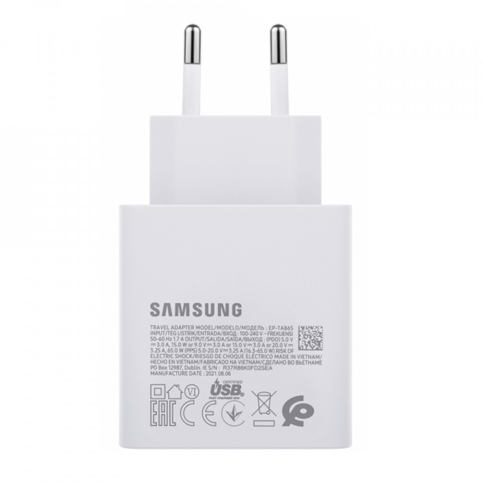 Samsung - Wall Charger TA865W (GP-PTU020SODWQ) - Type-C, 65W - White (Bulk Packing) - 2 | YEO