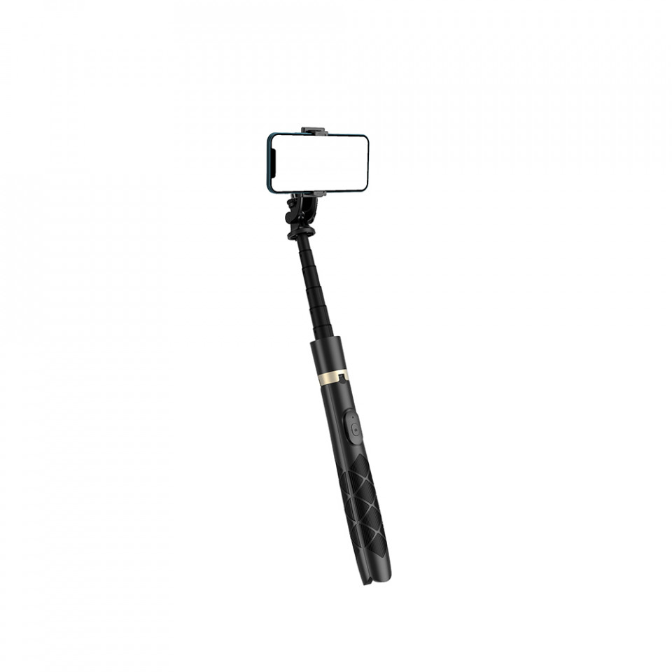 Selfie Stick GoPro si Trepied cu Telecomanda, 156cm, Techsuit (Q16), Negru - 1 | YEO