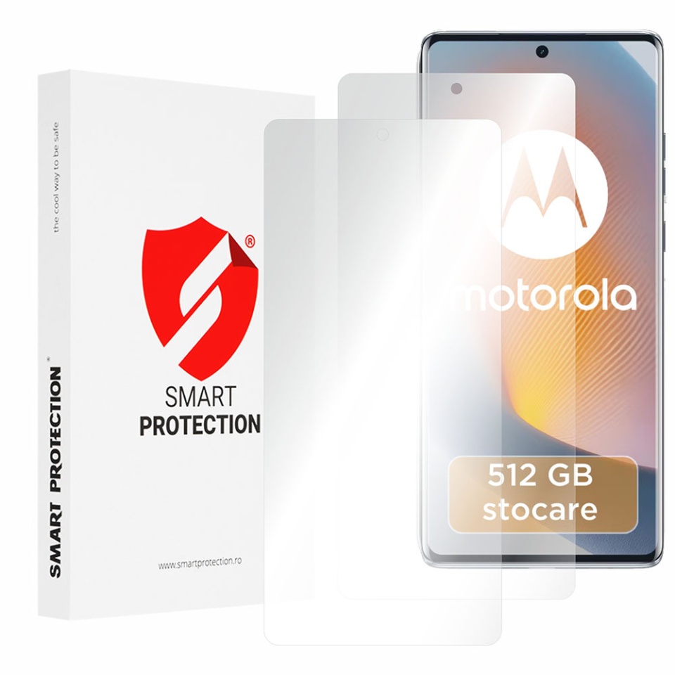 [SET 2x] Folie de protectie Motorola Edge 50 Fusion, Premium Classic, Smart Protection, Transparent