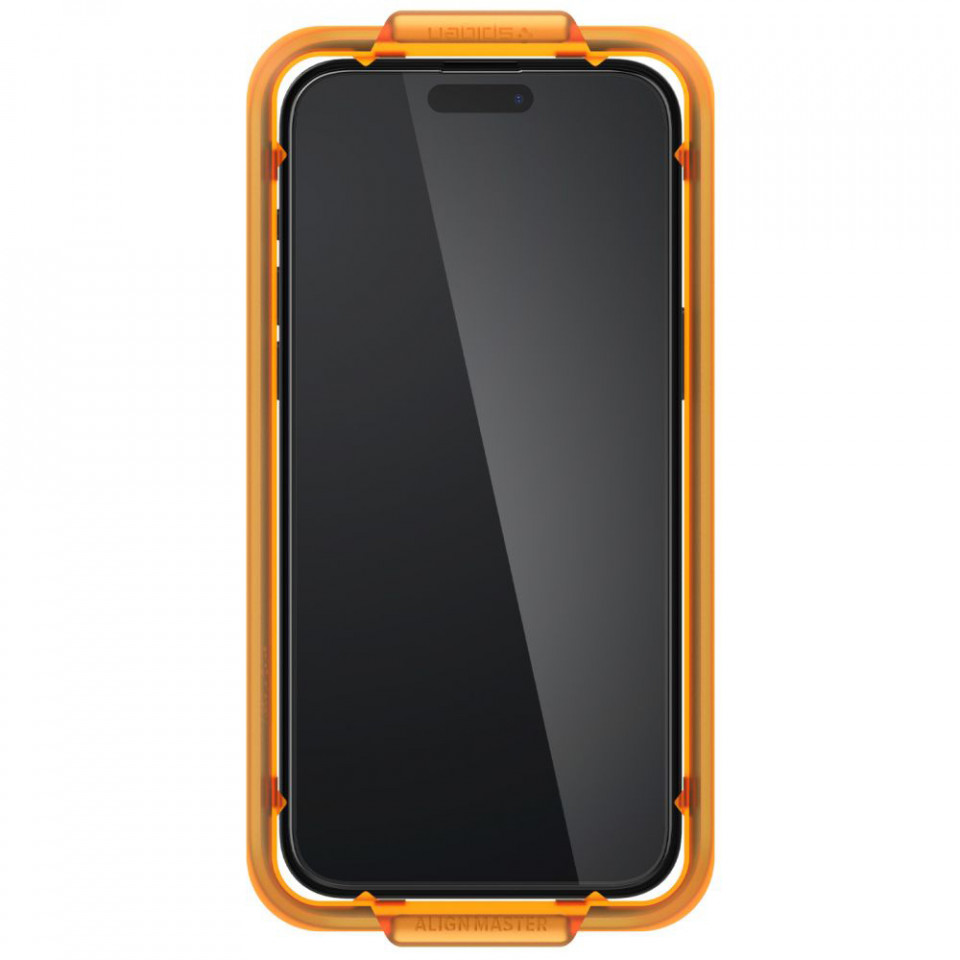 [SET 2x] Folie iPhone 15 Pro Max, Spigen Glass.TR Align Master - Negru - 1 | YEO