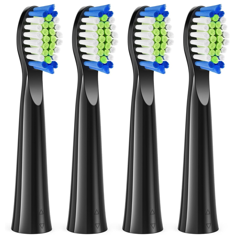 Set 4 capete de schimb Bitvae D2, curatare eficienta si precisa, SDD2, Negru