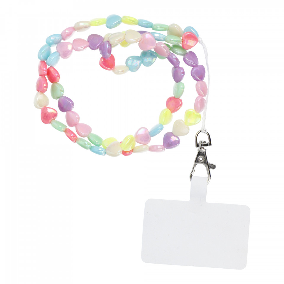 Snur universal telefon, 68cm (34cm prins), PIXIE - Inimioare - 5