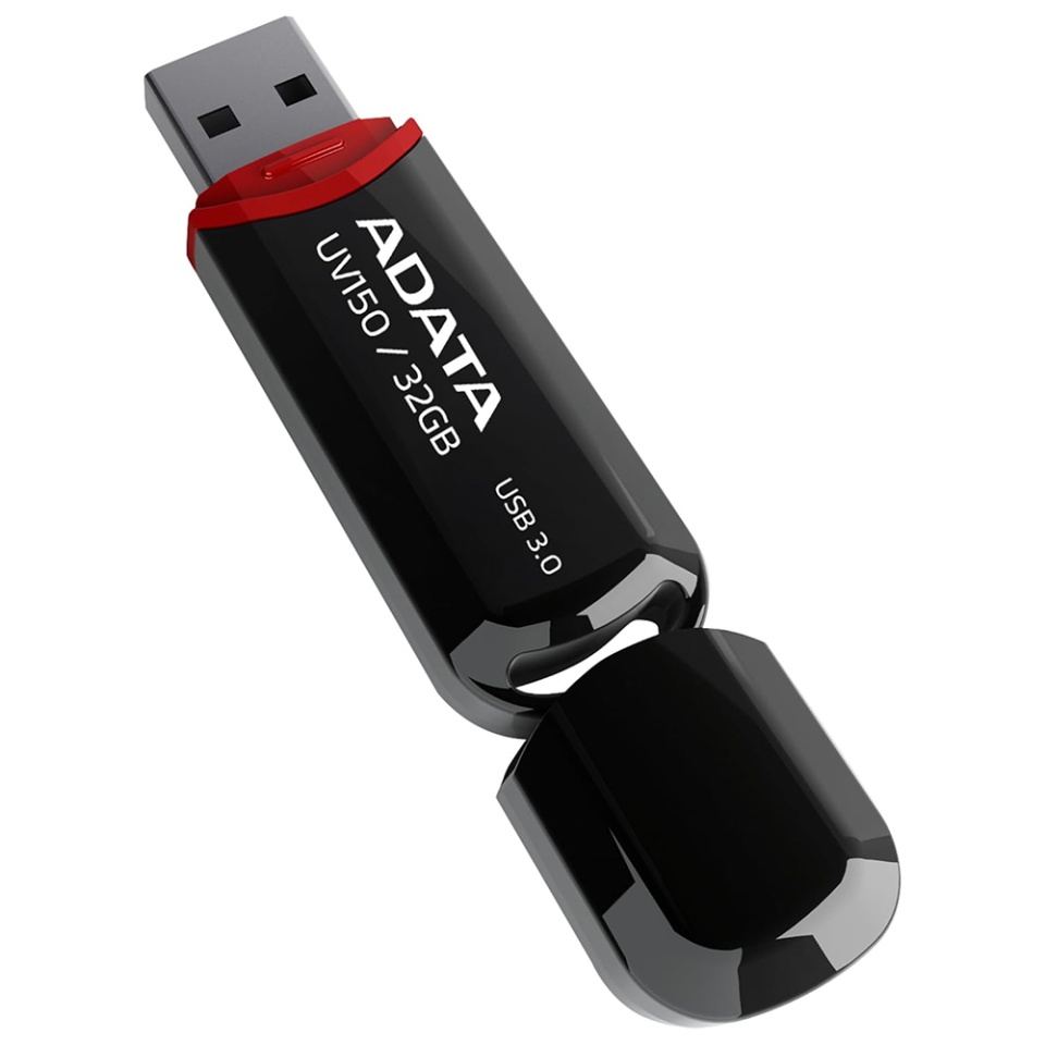 Stick USB ADATA UV150 32GB, USB 3.2, Transfer Rapid, Negru - 1 | YEO