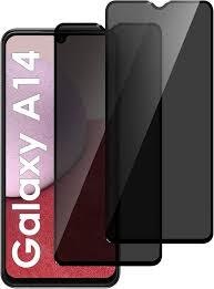 Sticla pentru Samsung Galaxy A14 5G / Galaxy A14 4G, Anti-spy Ultra HD, Protectie 9H, Montare Simplă, SKYDDAR 111D Privacy - Black Frame