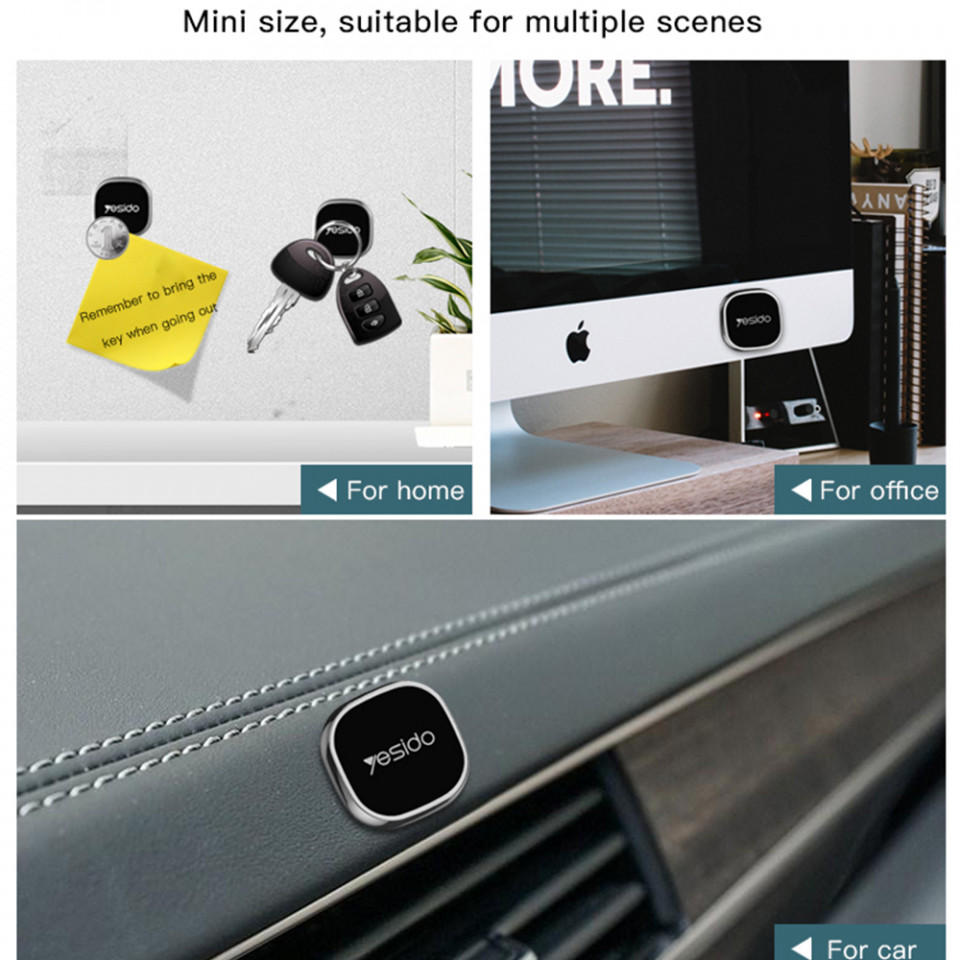 Suport Auto cu Prindere Magnetica si alte functii, Yesido C81 - Negru - 1 | YEO