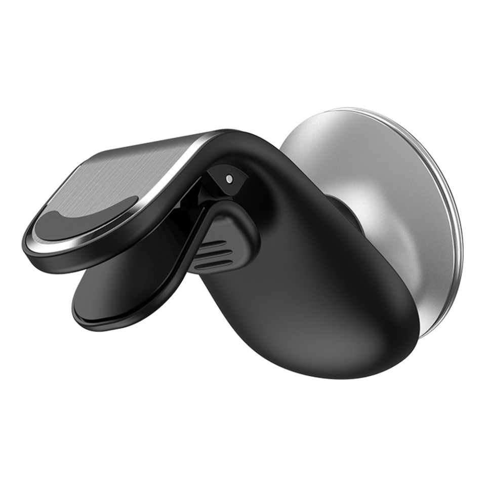 Suport Auto Grila Ventilatie Magnetic, Compatibilitate Universala, SKDR AirGrip (S8), Negru Argintiu, set cu sticker - 1 | YEO