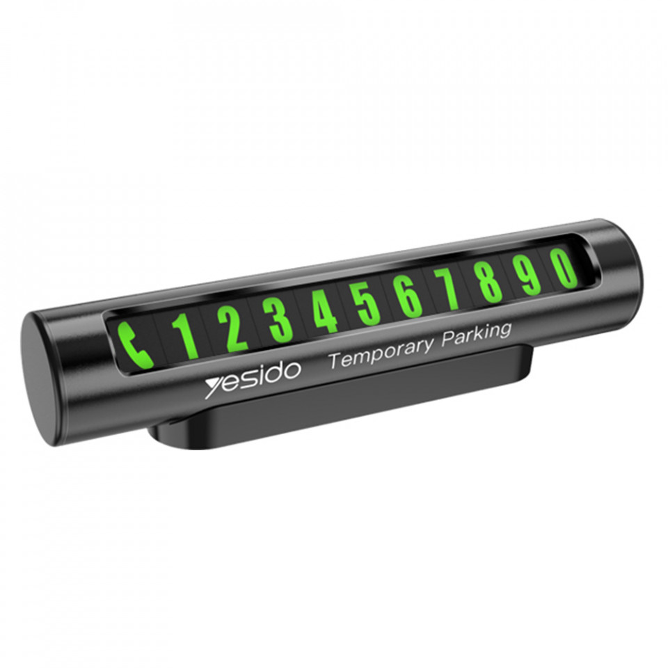Suport numar telefon auto pentru Bord, Yesido C68 - Negru