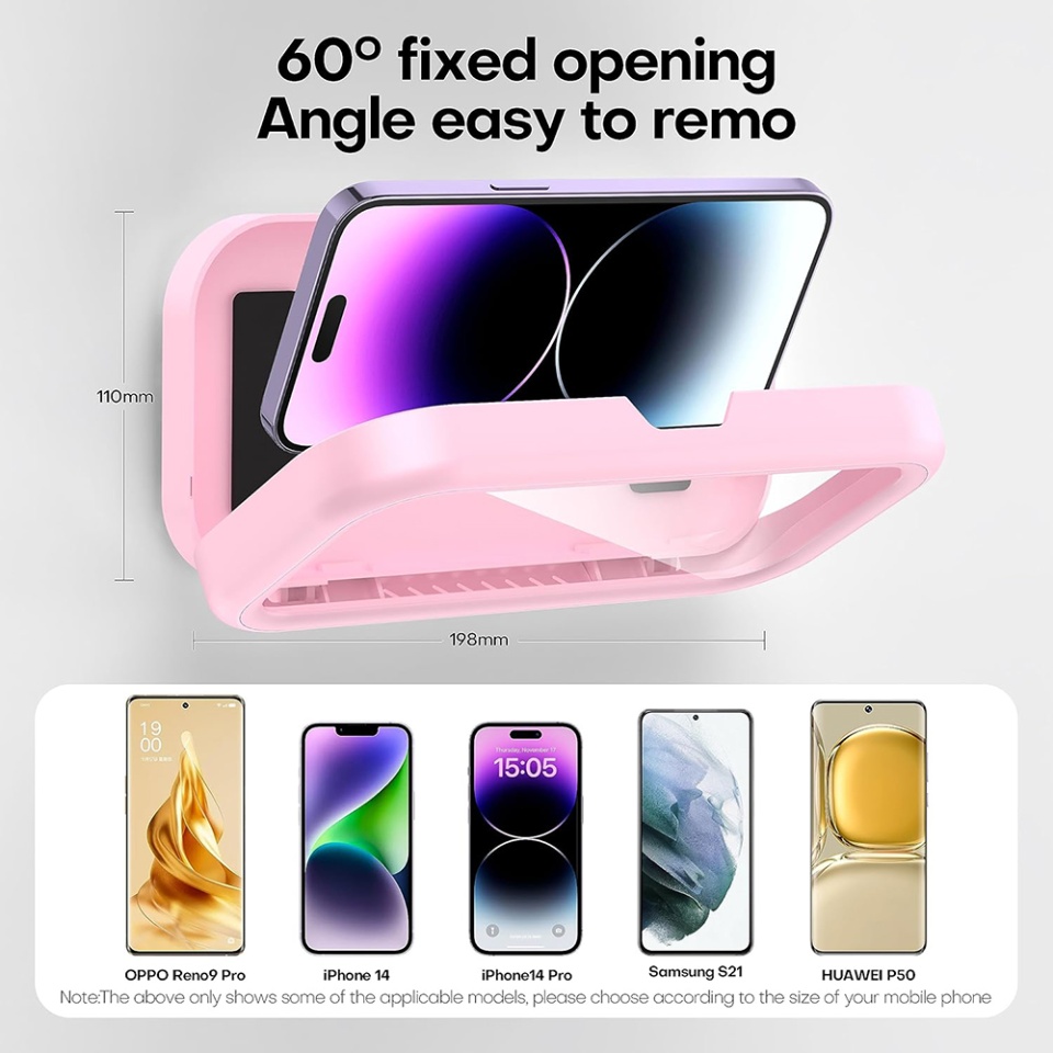 Suportul Adeziv Universal cu Ventuze, Ideal pentru Tik-Tok, Selfie și Vizionare Video, Compatibil cu Telefoane sub 7 inch, SKDR SplashProof LC-999 - Verde - 2 | YEO