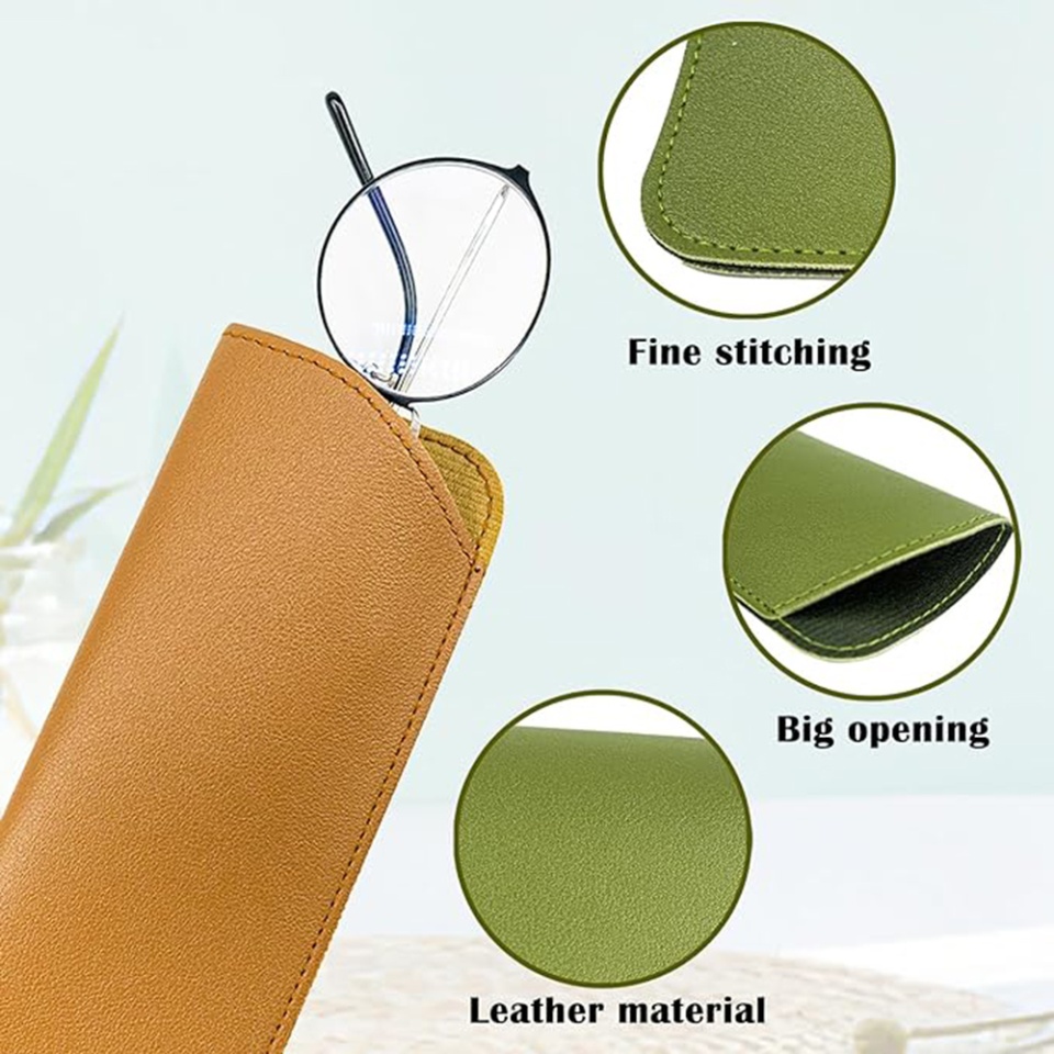 Toc Ochelari din piele ecologica, interior soft, SKDR ETSP - Maro Deschis - 3 | YEO