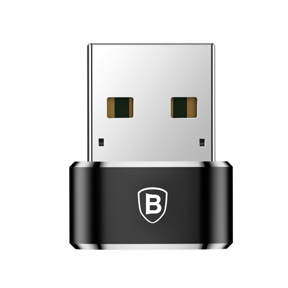 Adaptor OTG Type-C la USB, Plug & Play, 5A, Baseus (CAAOTG) - Negru - 2 | YEO