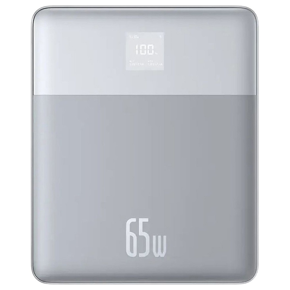 Baterie Externa 2x Type-C, 65W, 12.000mAh, Display Digital, Cablu inclus Type-C, Baseus Power Bank Blade, Gri
