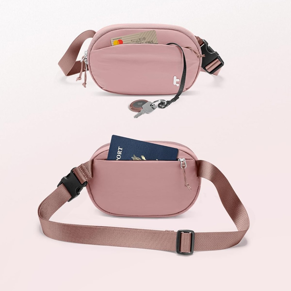 Borseta sport cu fermoar, ajustabila, Unisex, Tomtoc, T32 - Roz - 1 | YEO