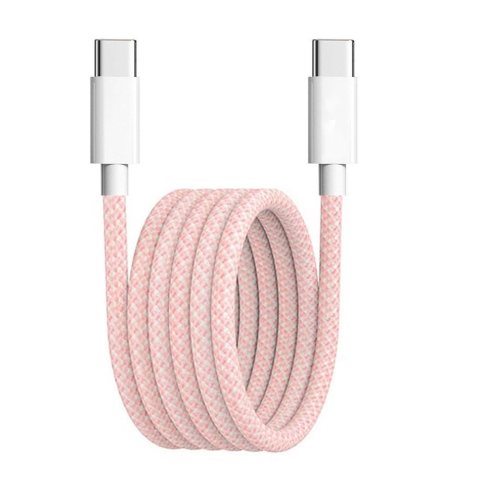 Cablu de Date compatibil cu Apple, Android, Type-C, Super Fast Charging, PD60W, Flexibil, Durabil, 1m, PCB114D - Roz