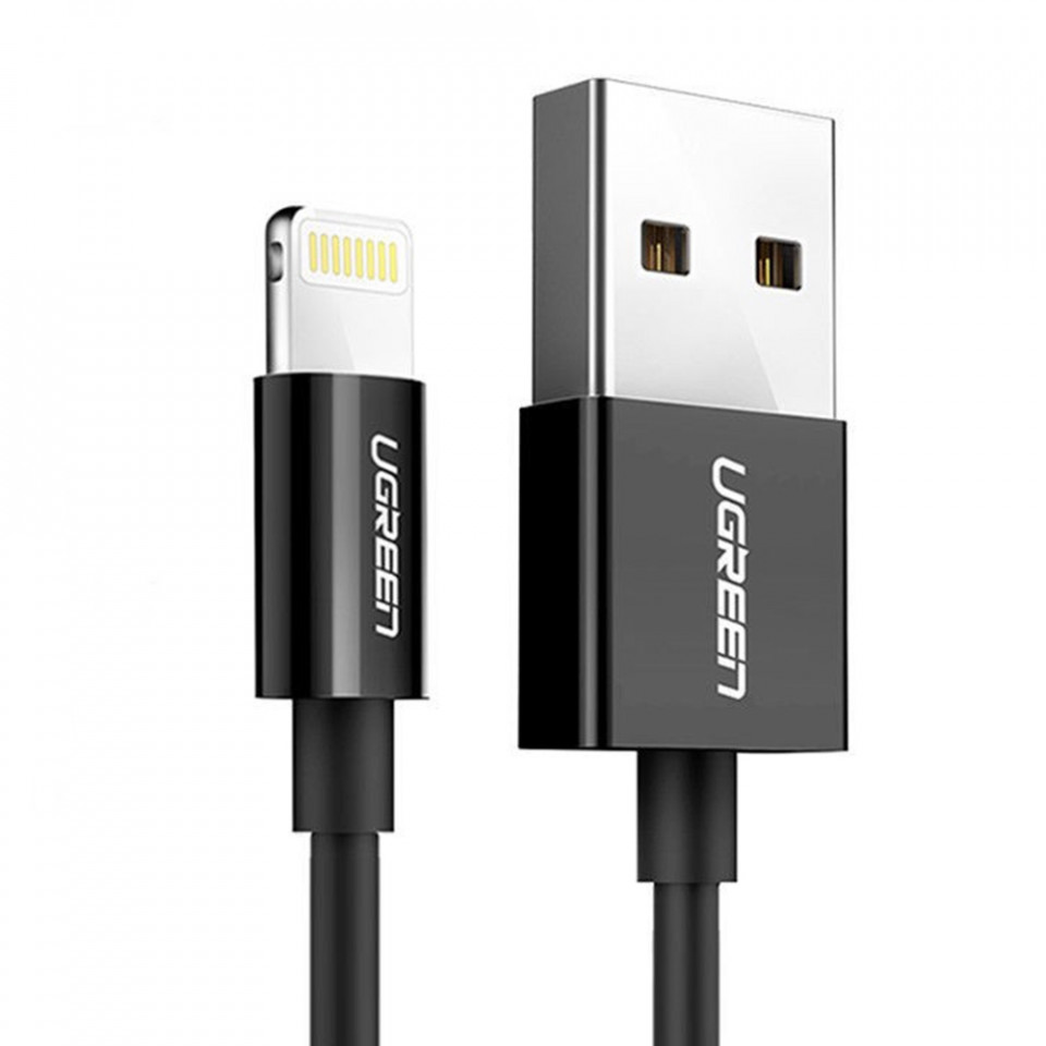 Cablu de Date USB la Lightning, 2m, Ugreen - Negru
