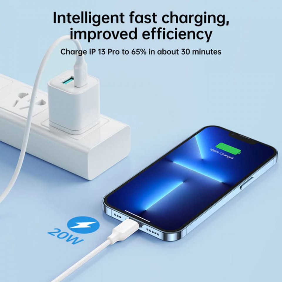 Cablu Type-C la Lightning, Fast Charging, PD20W, 480Mbps, 2m - JoyRoom (S-CL020A9) - Black - 1 | YEO
