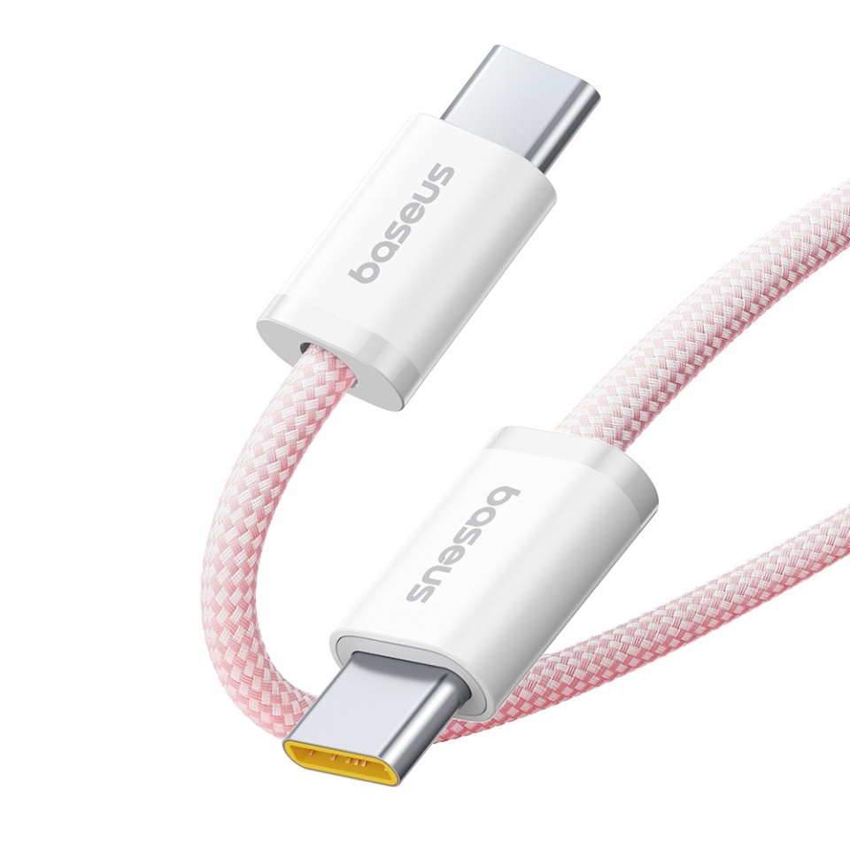 Cablue de date Type-C la Type-C Fast Charge, 100W, 480Mbps, Smart Chip, 1m, Baseus Dynamic 4 Series, Roz - 2 | YEO