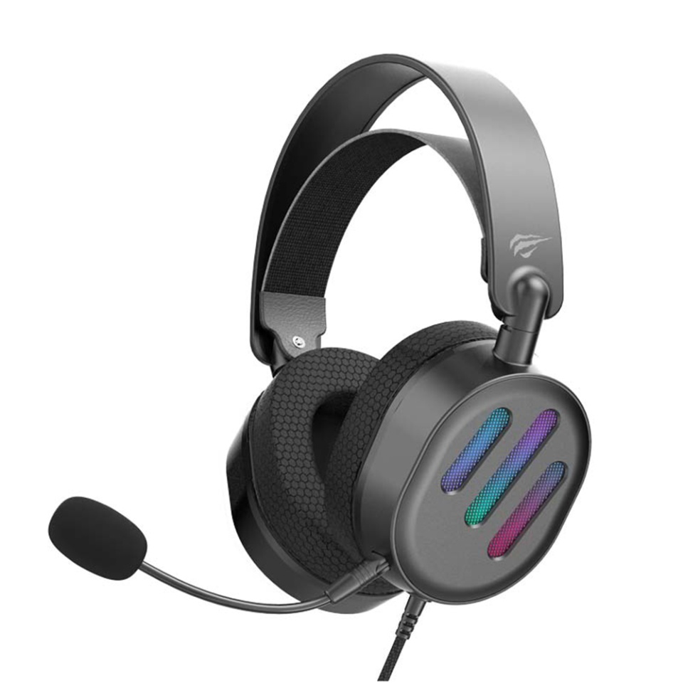 Casti gaming pentru cu Microfon, 50mm, USB, Cablu 2m, Havit H2038U, Negru